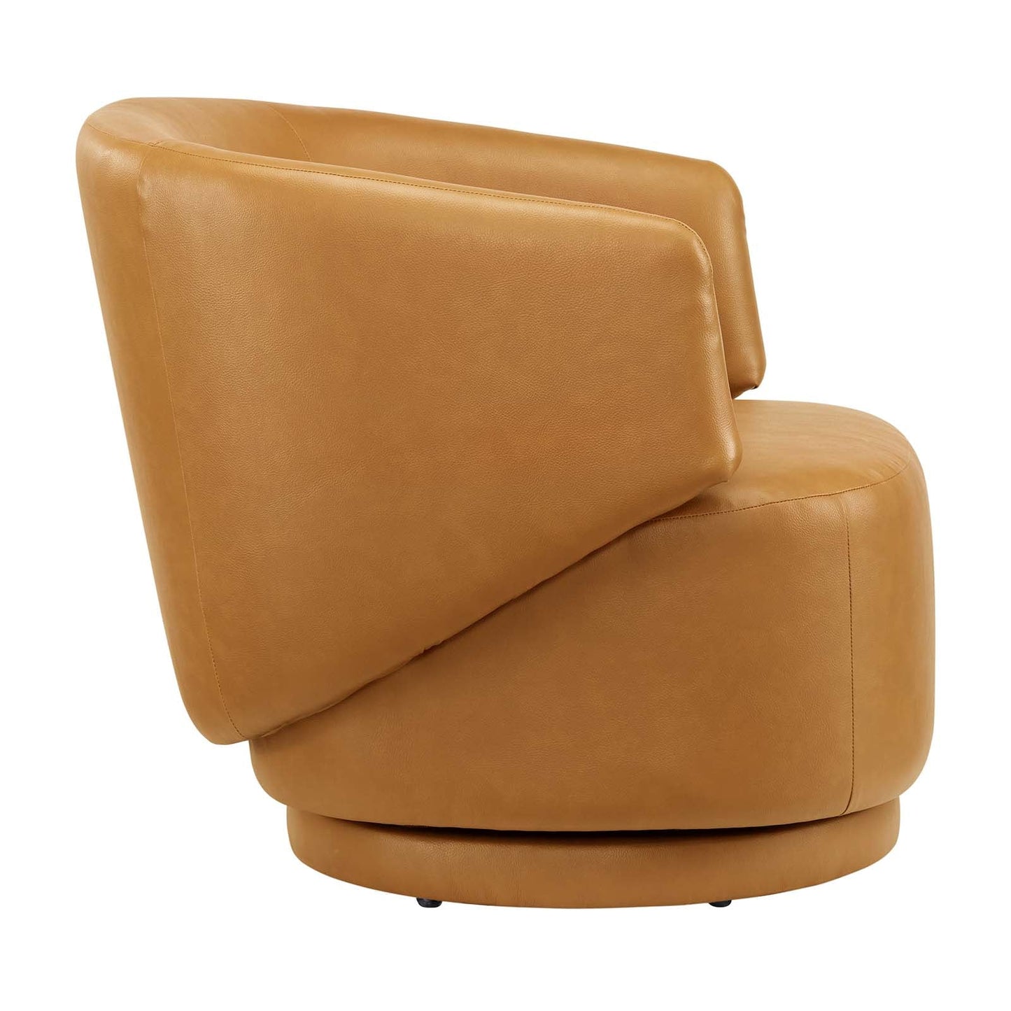 Riya Vegan Leather Swivel Armchair