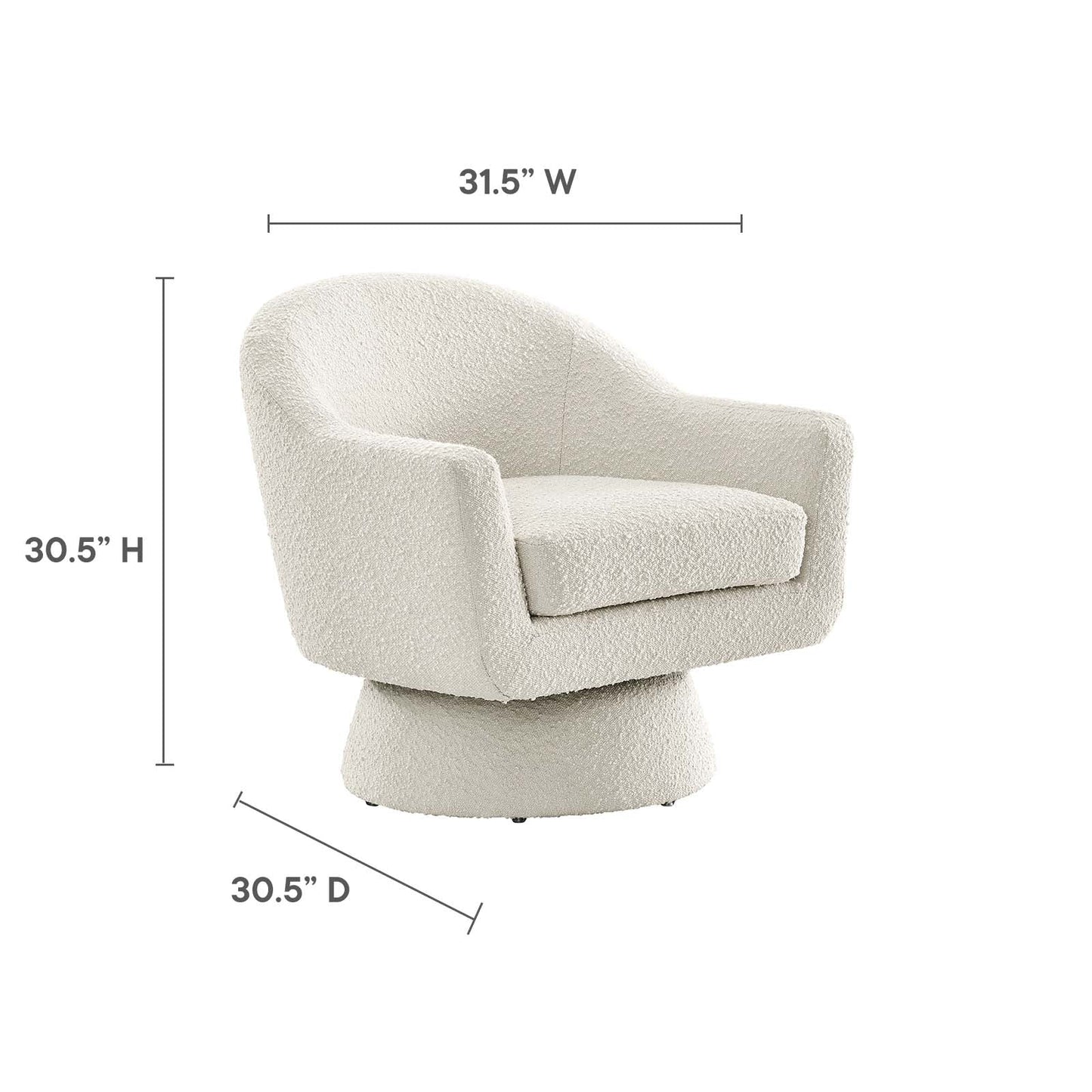 Esha Boucle Swivel Chair