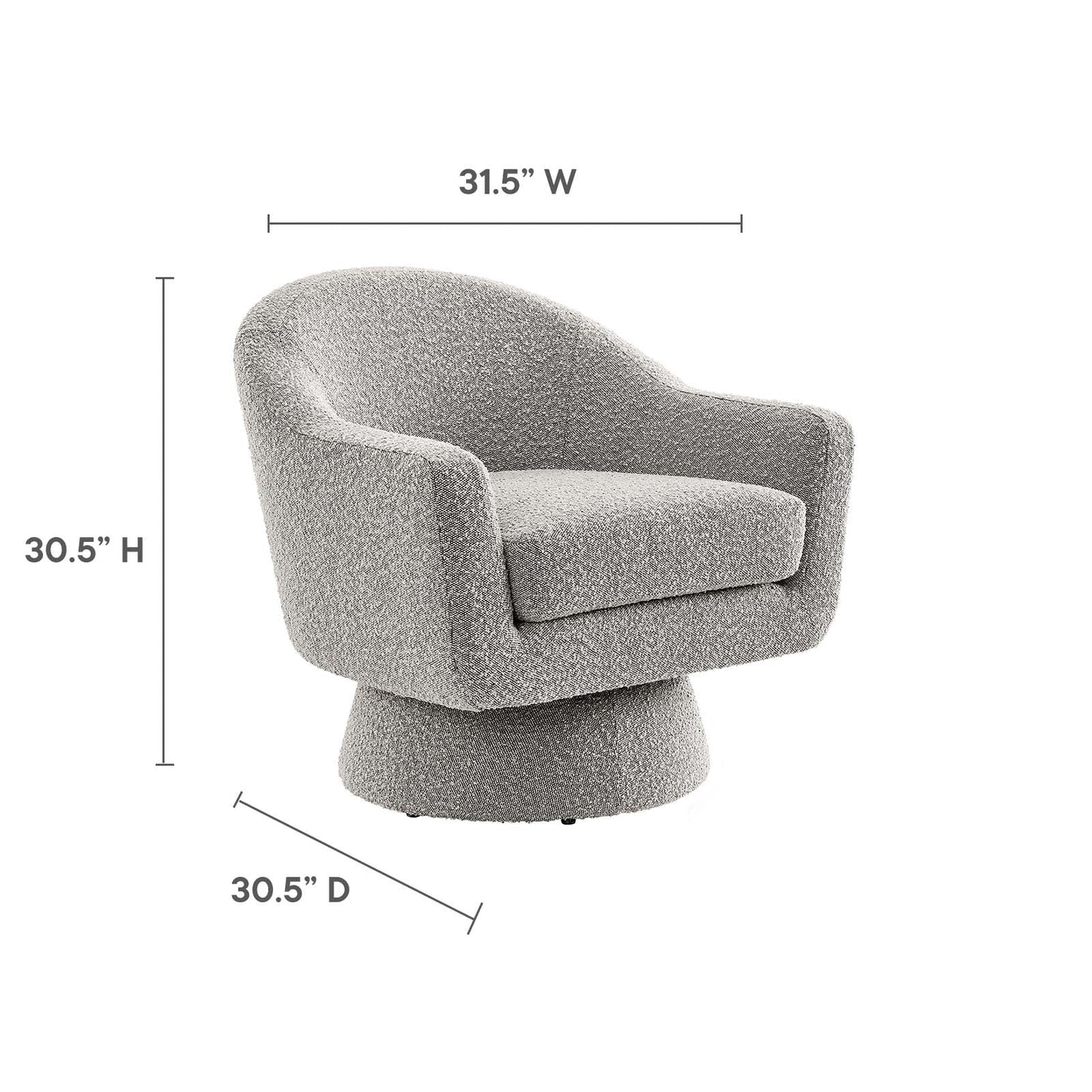 Esha Boucle Swivel Chair