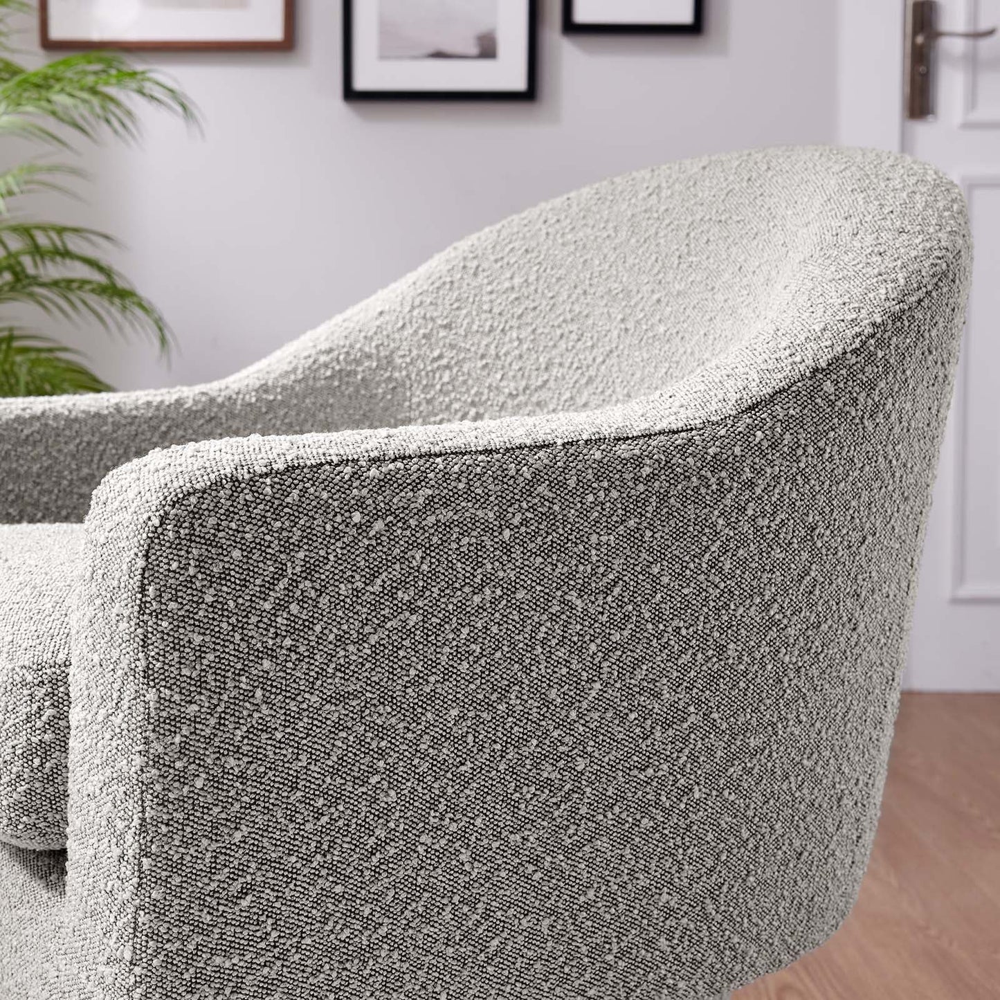 Esha Boucle Swivel Chair