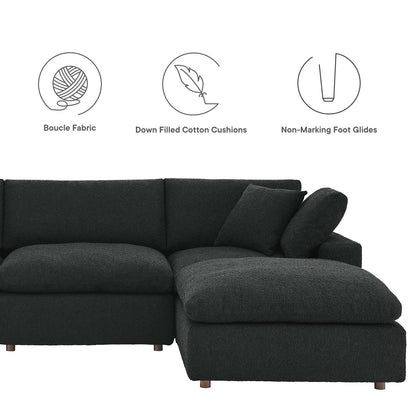 Tobi Overstuffed Boucle 4-Piece Sectional