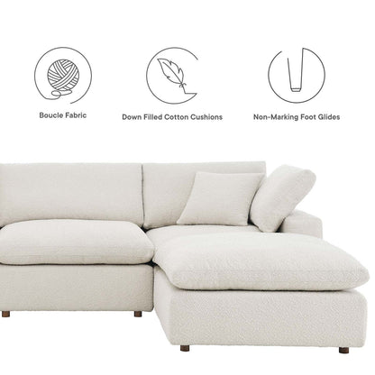 Tobi Overstuffed Boucle 4-Piece Sectional