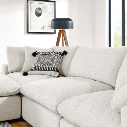 Tobi Overstuffed Boucle 4-Piece Sectional