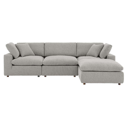 Tobi Overstuffed Boucle 4-Piece Sectional