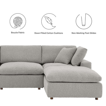 Tobi Overstuffed Boucle 4-Piece Sectional