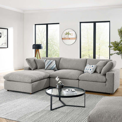 Tobi Overstuffed Boucle 4-Piece Sectional