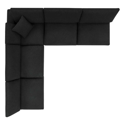 Tobi Overstuffed Boucle Armless 5-Piece Sectional
