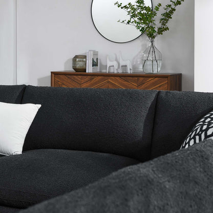 Tobi Overstuffed Boucle Armless 5-Piece Sectional