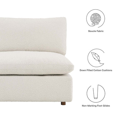 Tobi Overstuffed Boucle Armless 5-Piece Sectional