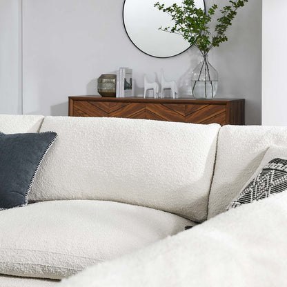 Tobi Overstuffed Boucle Armless 5-Piece Sectional