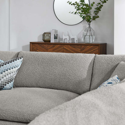 Tobi Overstuffed Boucle Armless 5-Piece Sectional