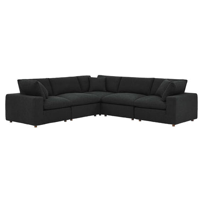 Tobi Overstuffed Boucle 5-Piece Sectional
