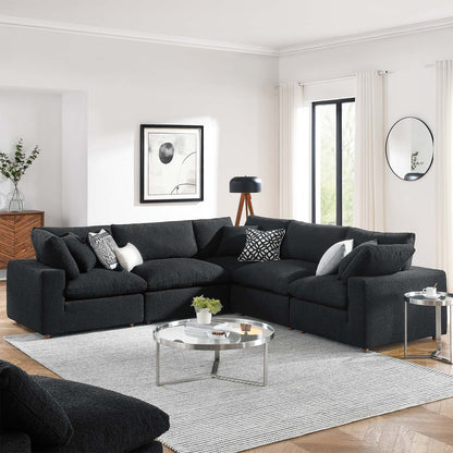 Tobi Overstuffed Boucle 5-Piece Sectional