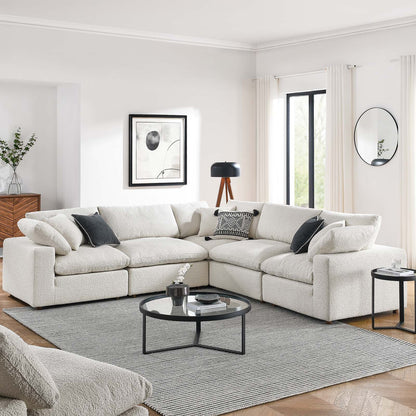 Tobi Overstuffed Boucle 5-Piece Sectional