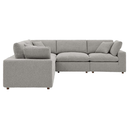 Tobi Overstuffed Boucle 5-Piece Sectional