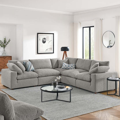 Tobi Overstuffed Boucle 5-Piece Sectional