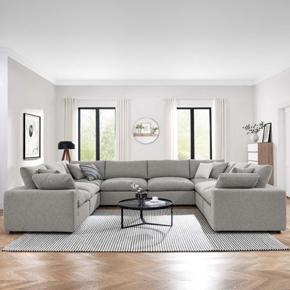 Tobi Overstuffed Boucle 8-Piece Sectional