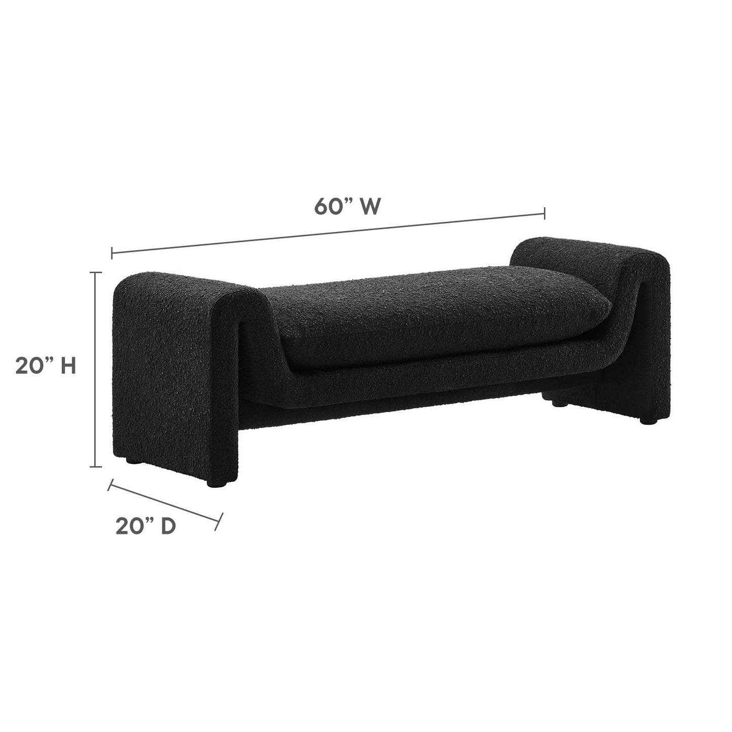 Anaya Boucle Bench