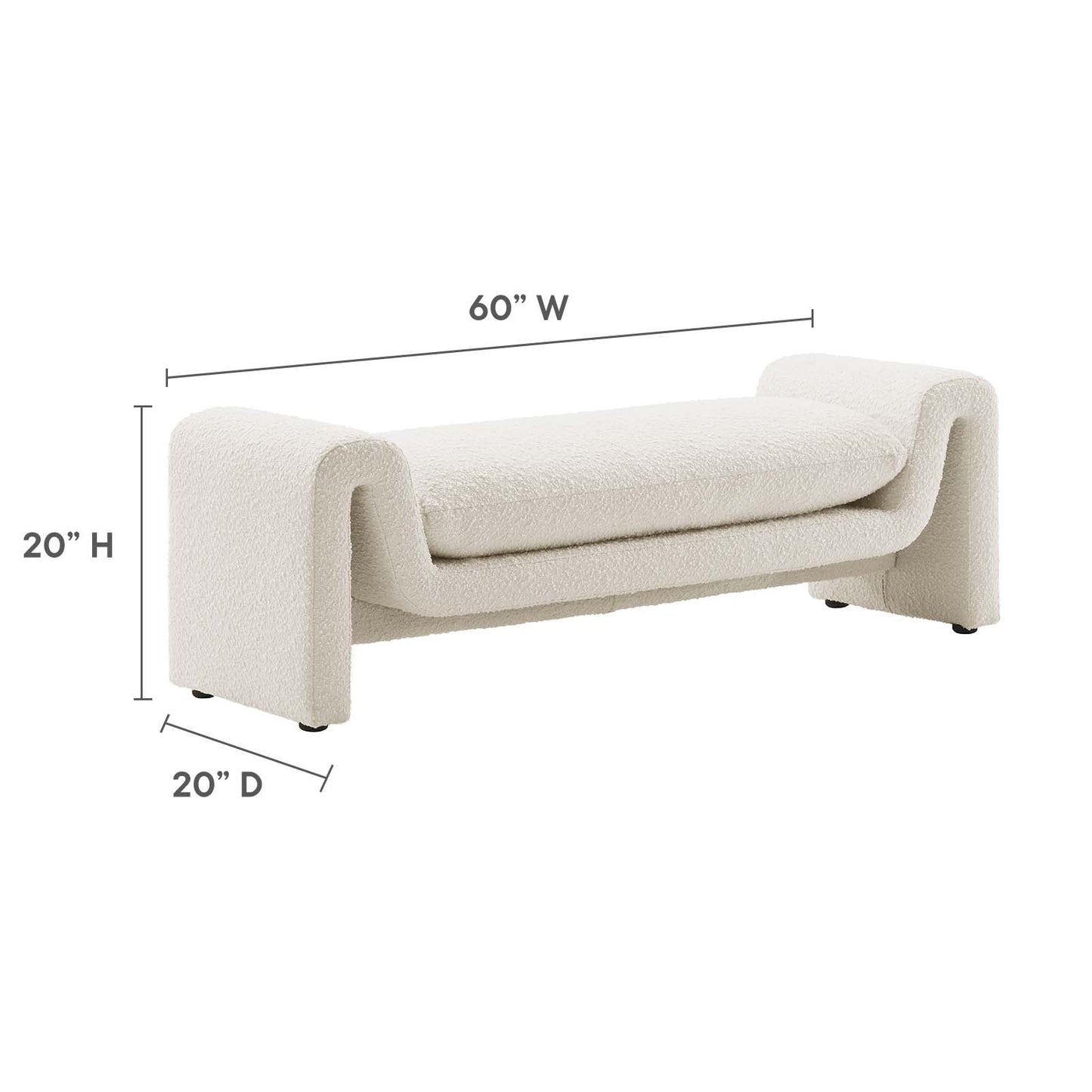 Anaya Boucle Bench