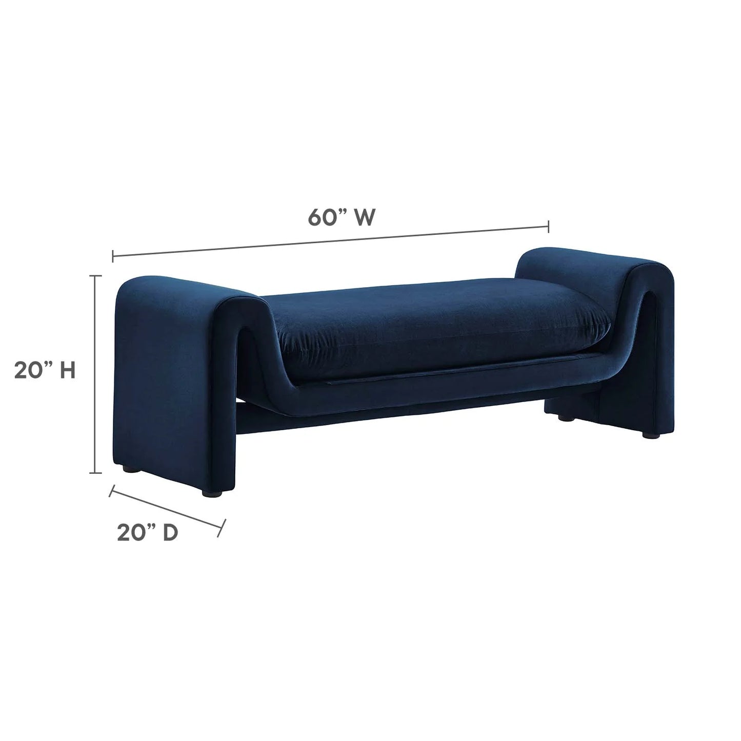 Anaya Velvet Bench