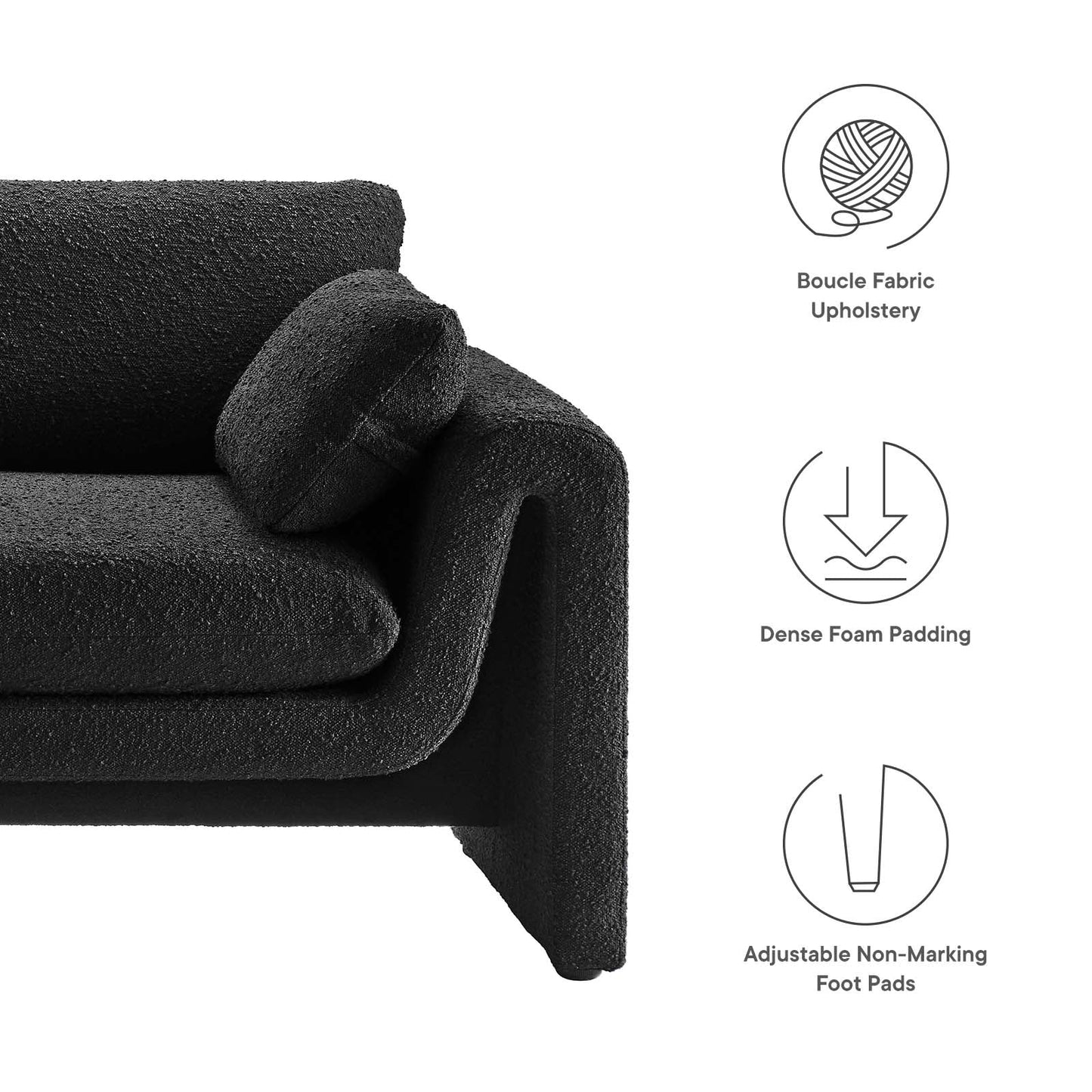 Anaya Boucle Sofa