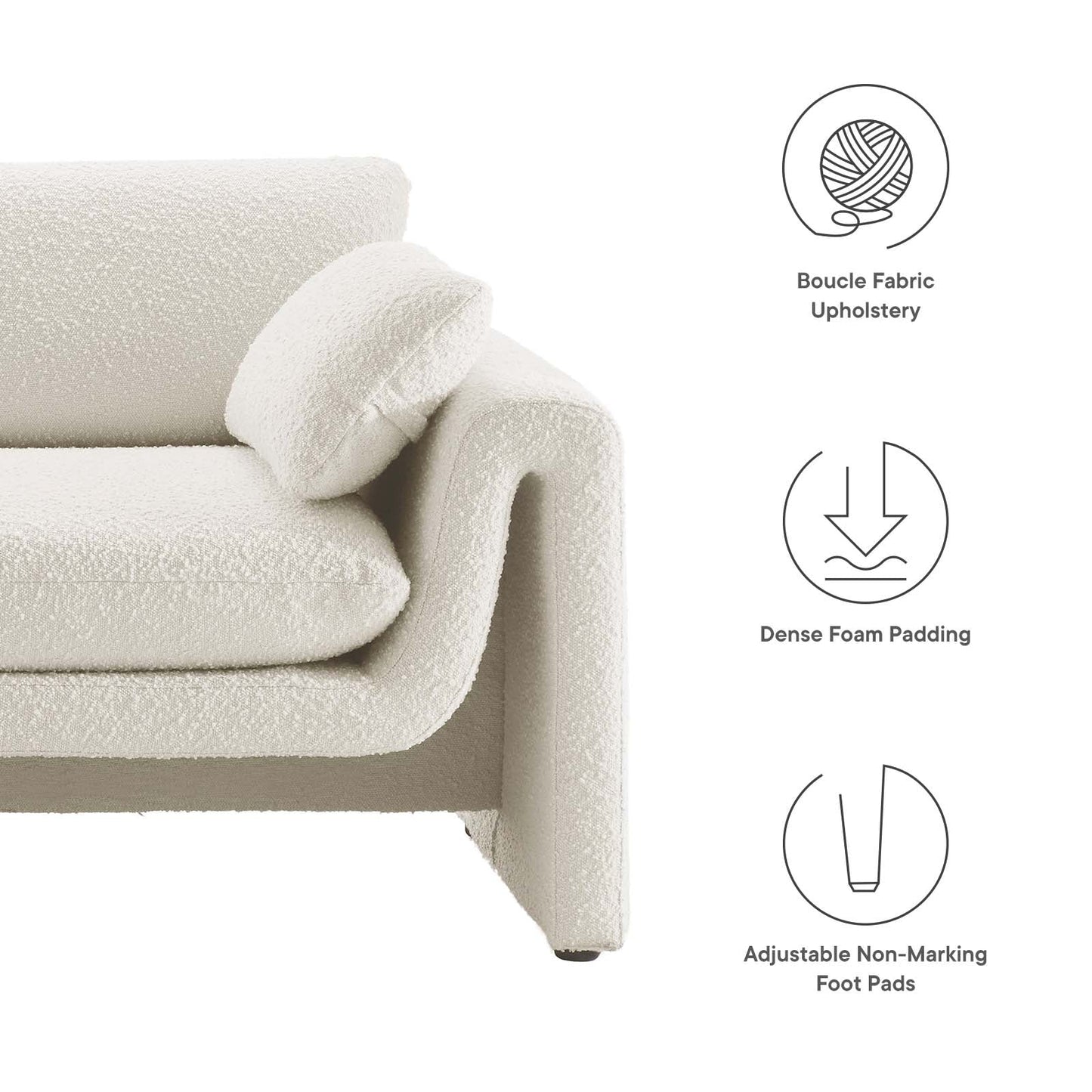 Anaya Boucle Sofa