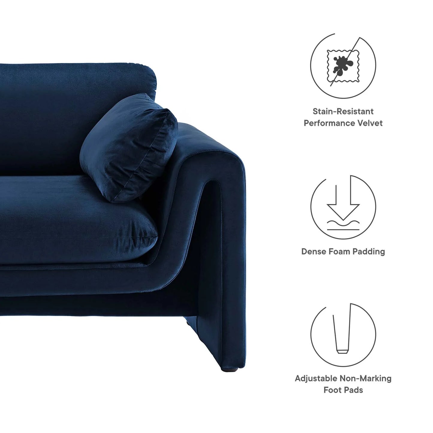 Anaya Velvet Sofa