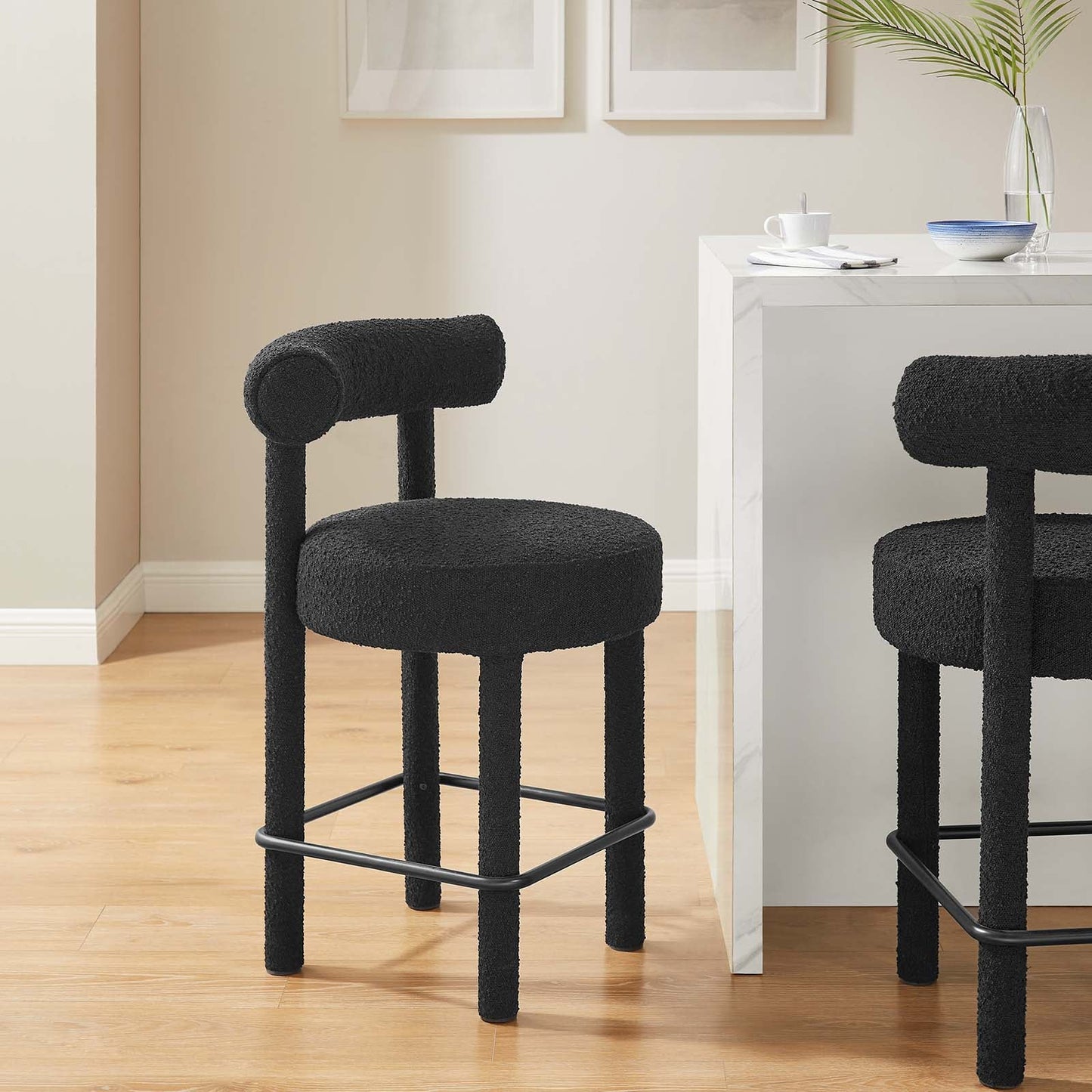 Toulouse Boucle Fabric Counter Stool