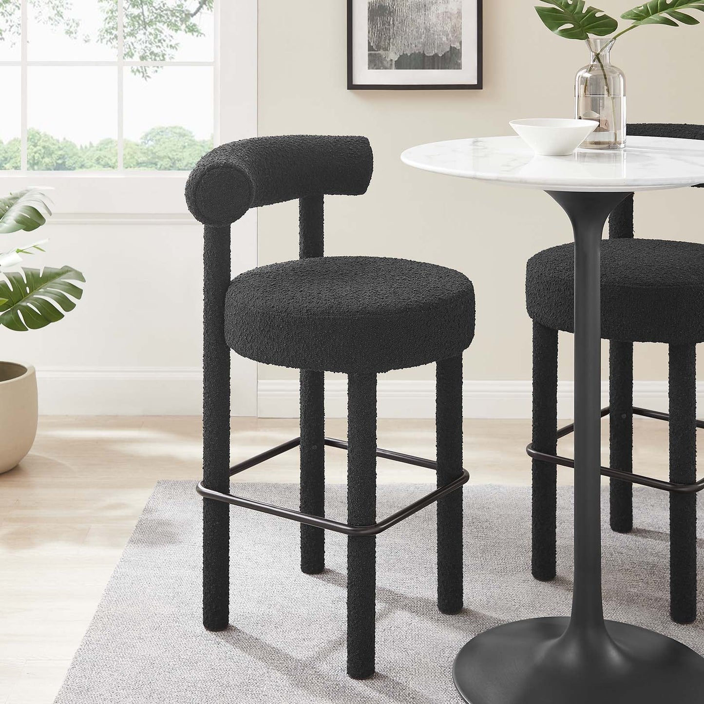 Toulouse Boucle Fabric Bar Stool