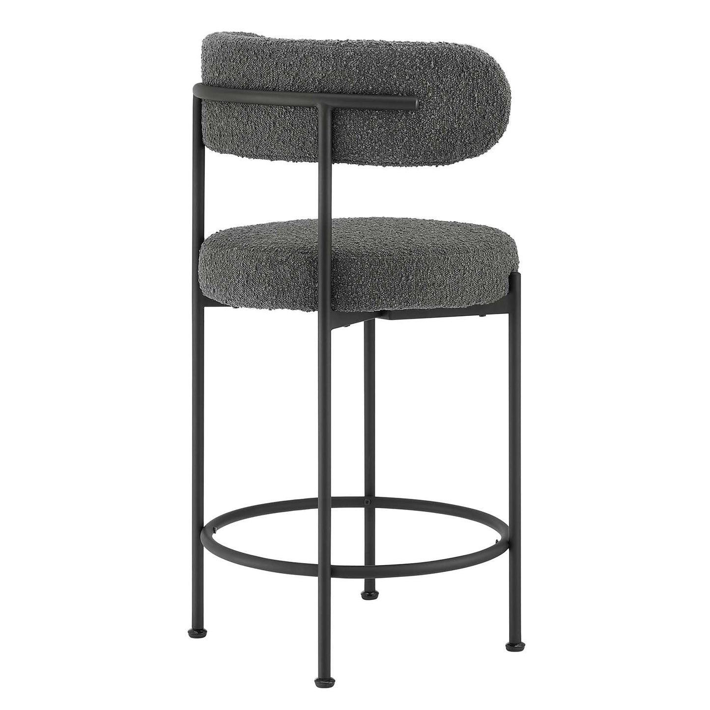 Albie Boucle Fabric Counter Stools - Set of 2