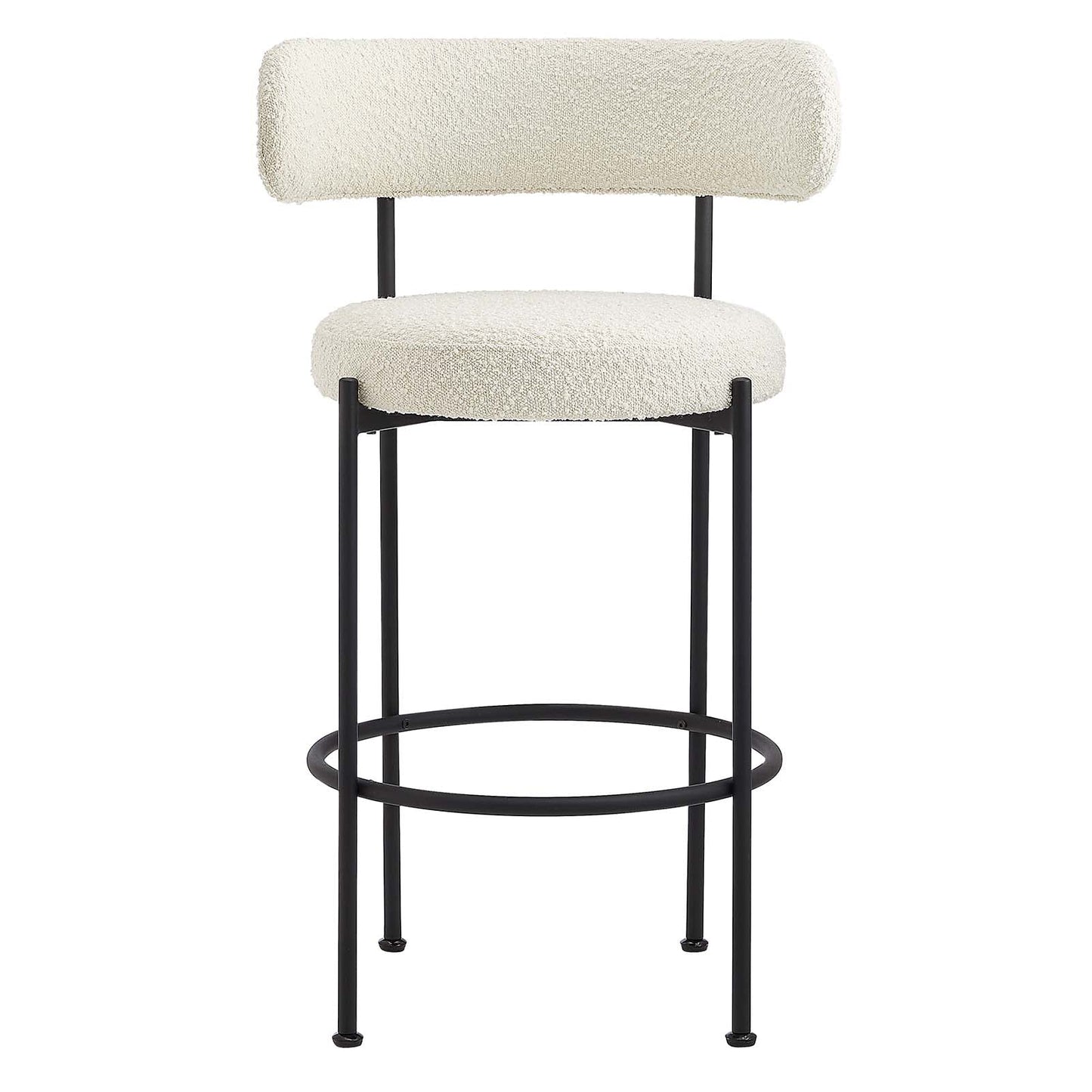 Albie Boucle Fabric Bar Stools - Set of 2