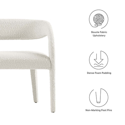 Aara Boucle Accent Bench