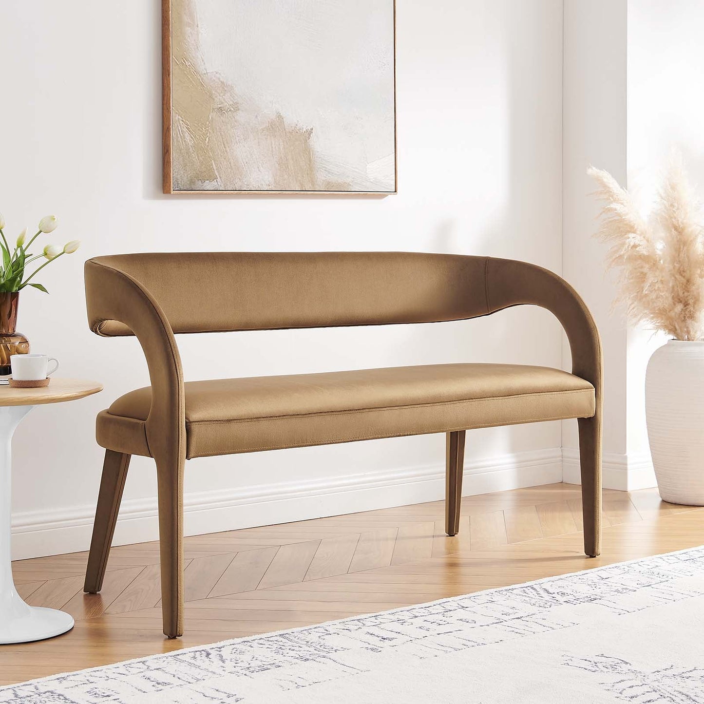 Aara Velvet Accent Bench