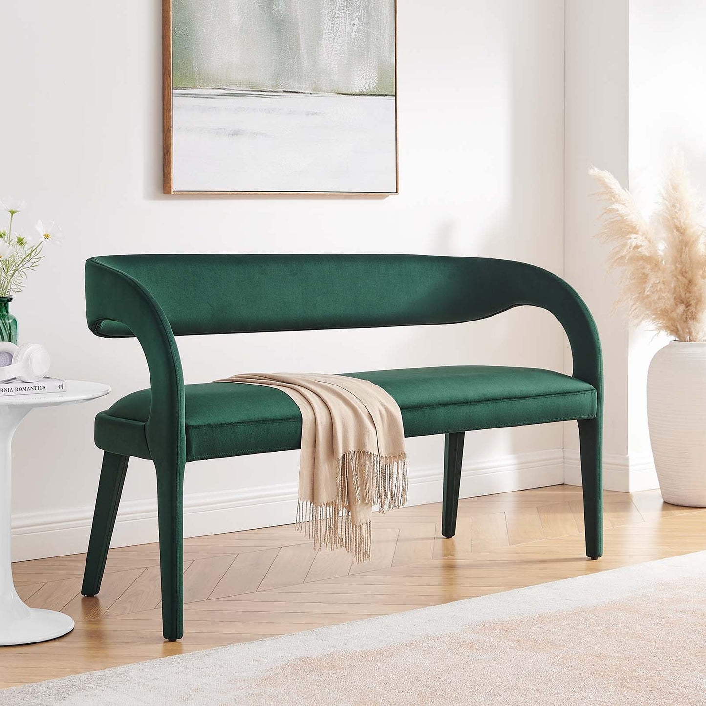 Aara Velvet Accent Bench