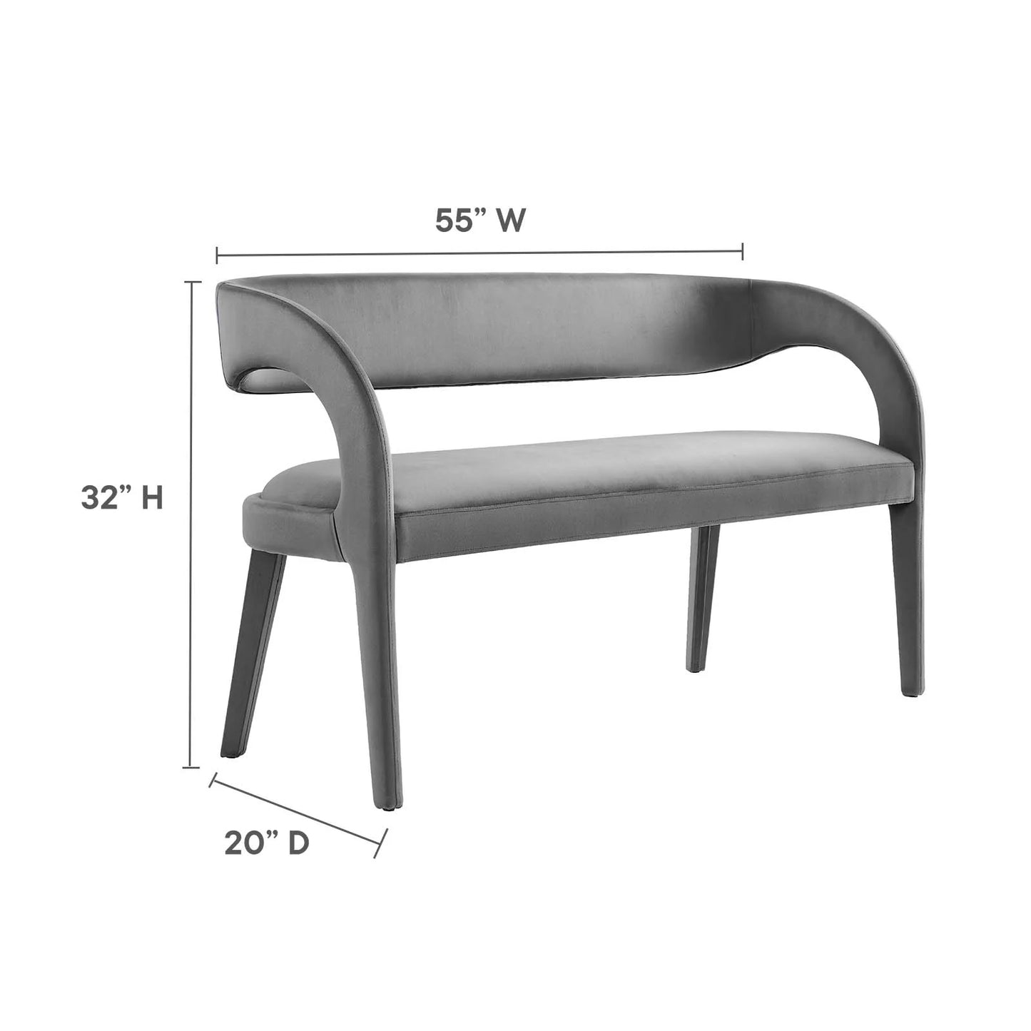 Aara Velvet Accent Bench