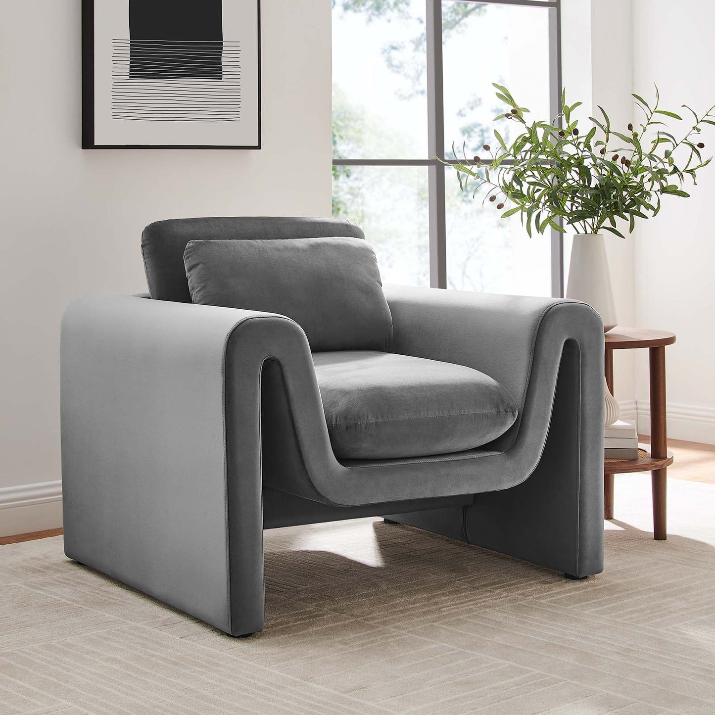 Anaya Velvet Armchair