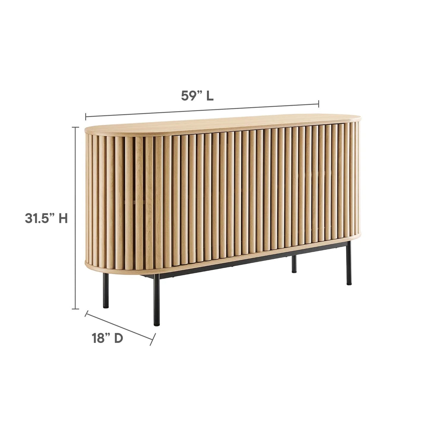 Fortitude 59” Oval Sideboard