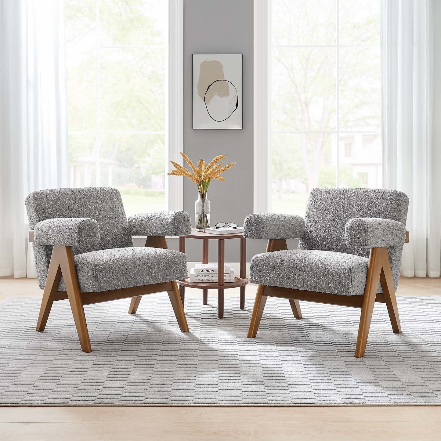 Taara Boucle Armchair- Set of Two