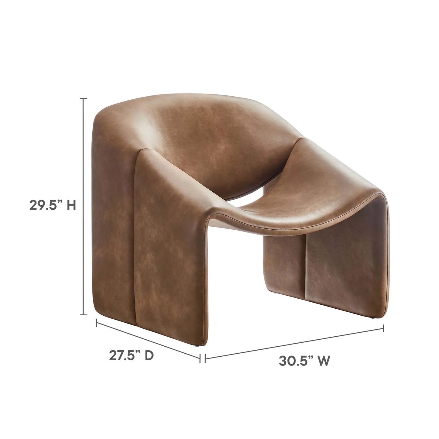 Nisha Vegan Leather Accent Chair