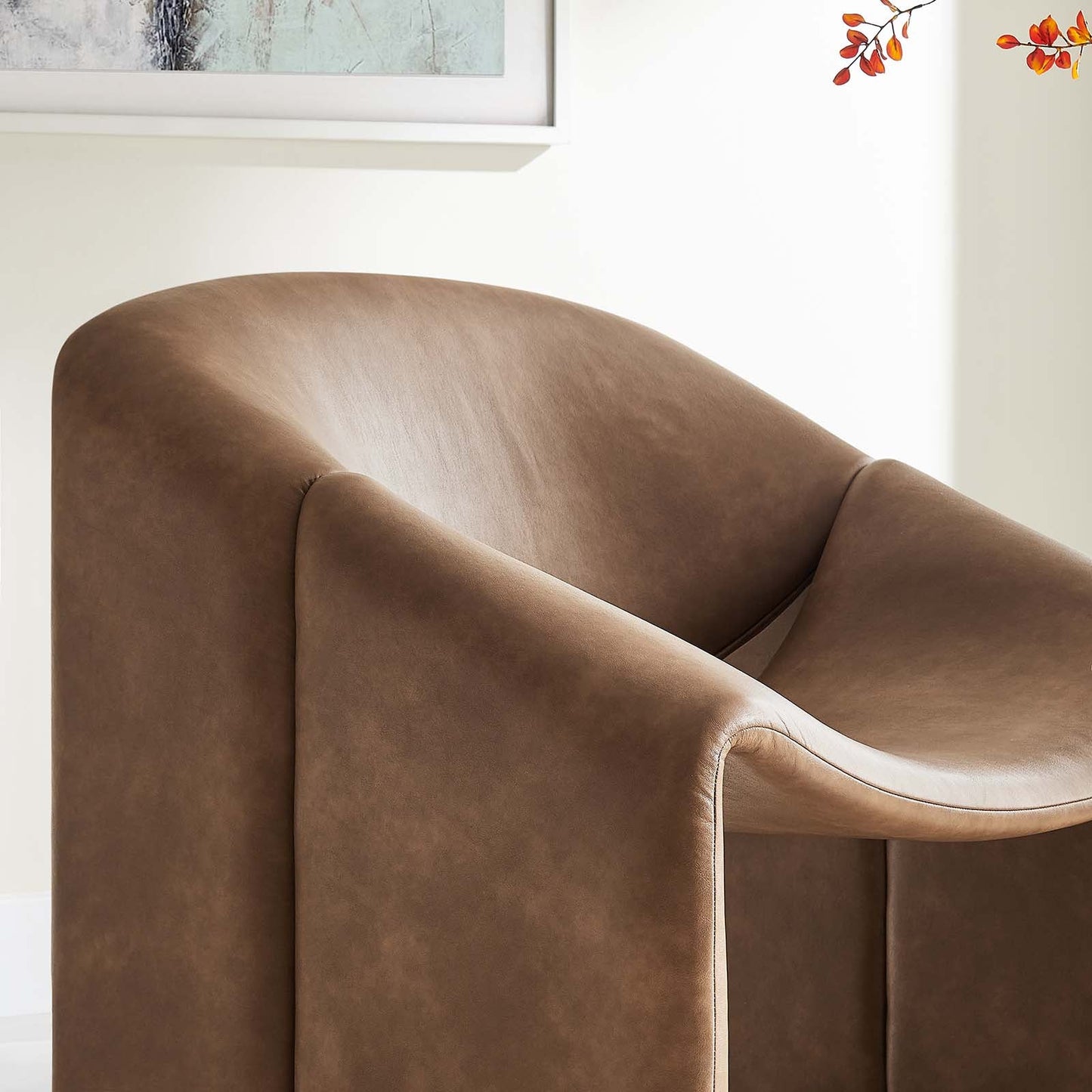 Nisha Vegan Leather Accent Chair