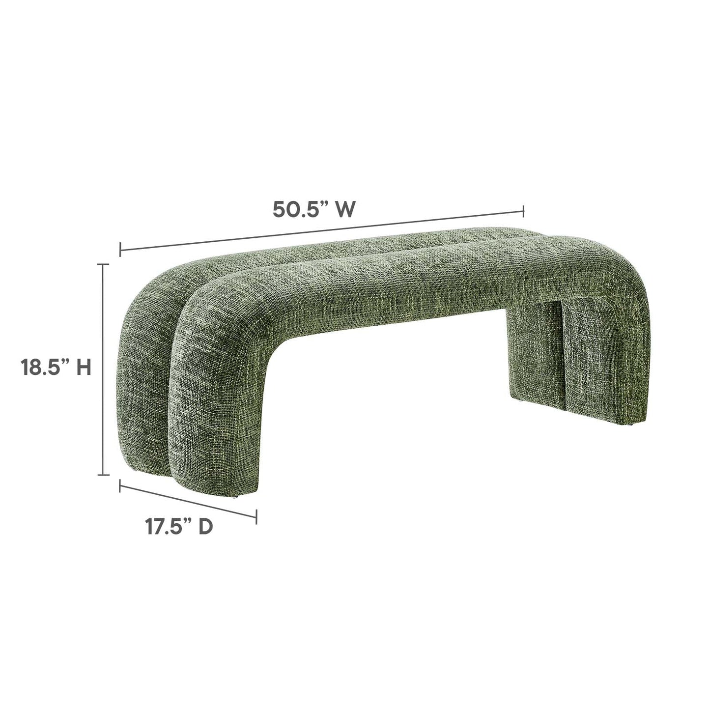 Anala Chenille Accent Bench