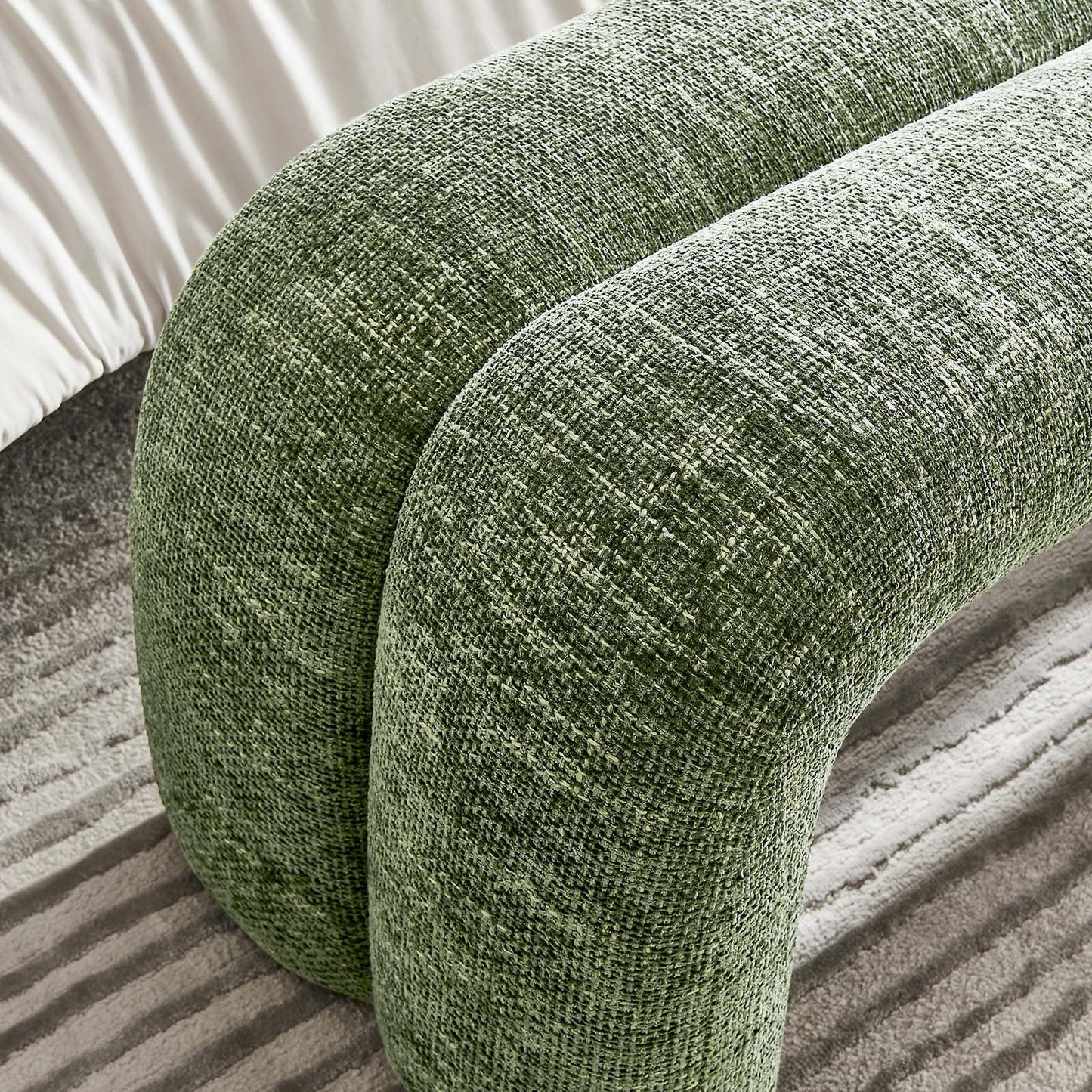 Anala Chenille Accent Bench