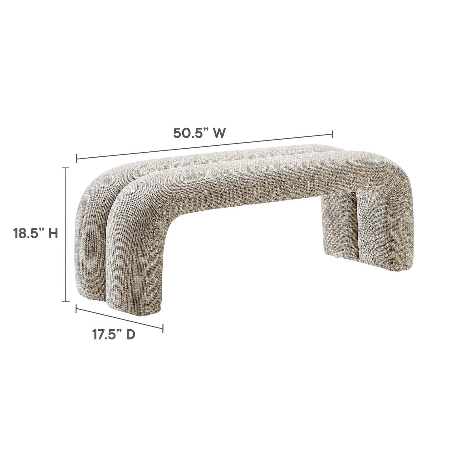 Anala Chenille Accent Bench