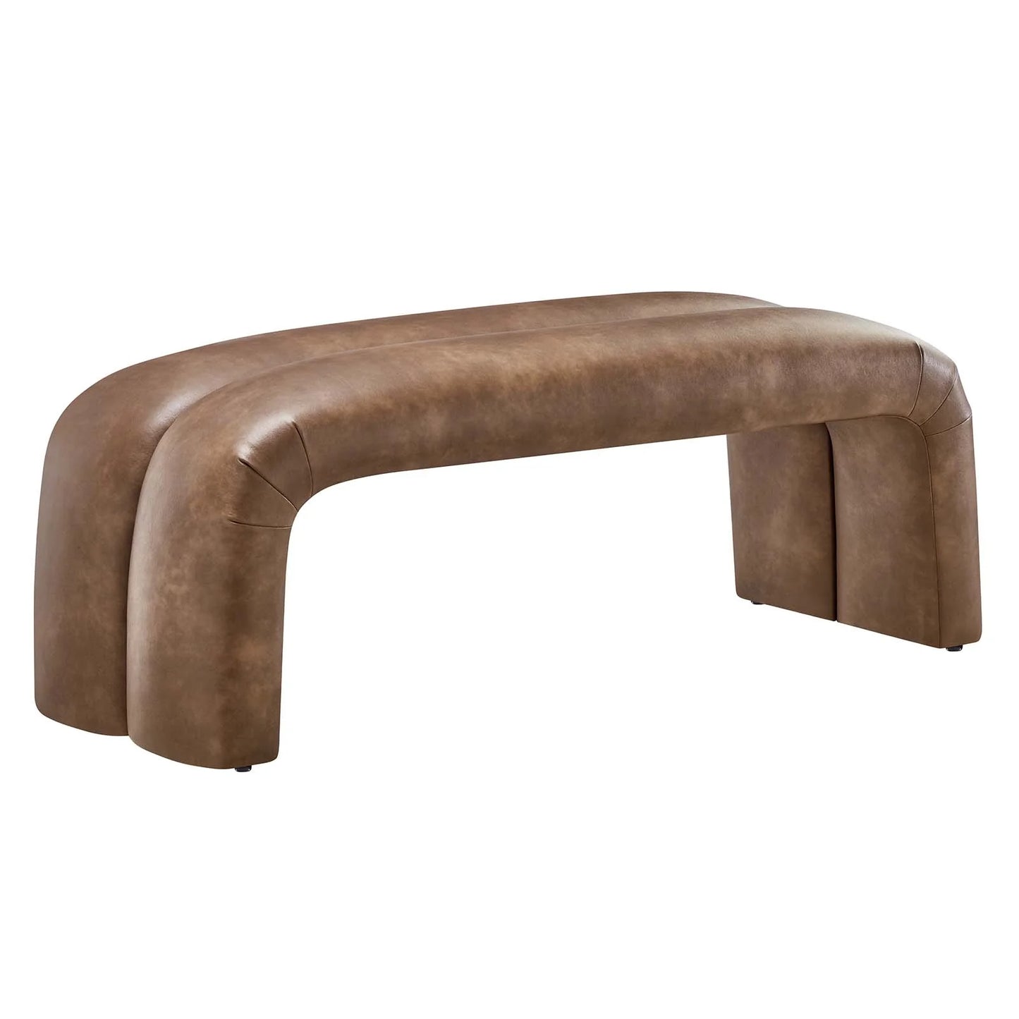 Anala Leather Accent Bench