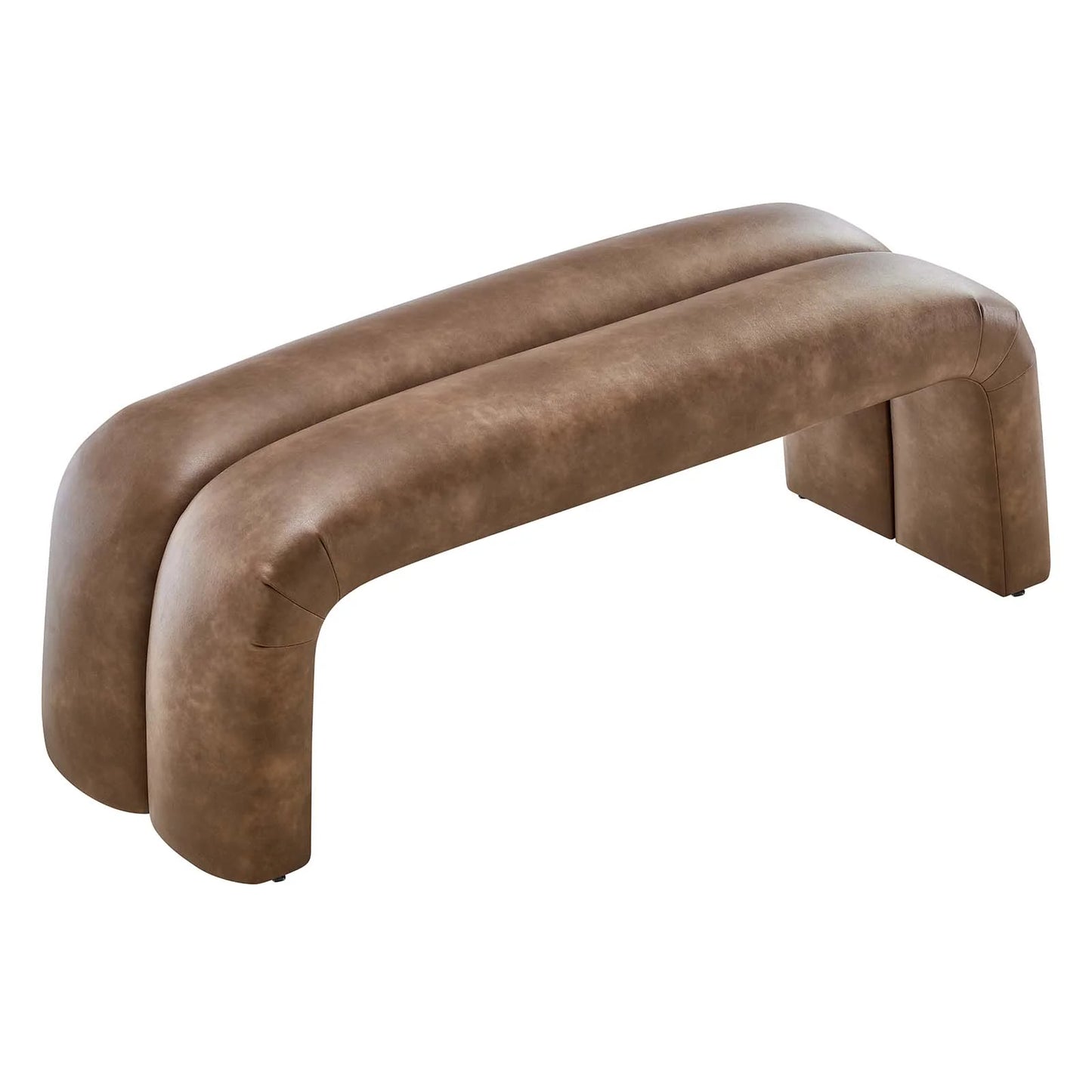 Anala Leather Accent Bench