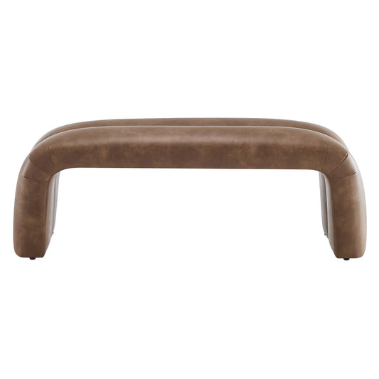 Anala Leather Accent Bench