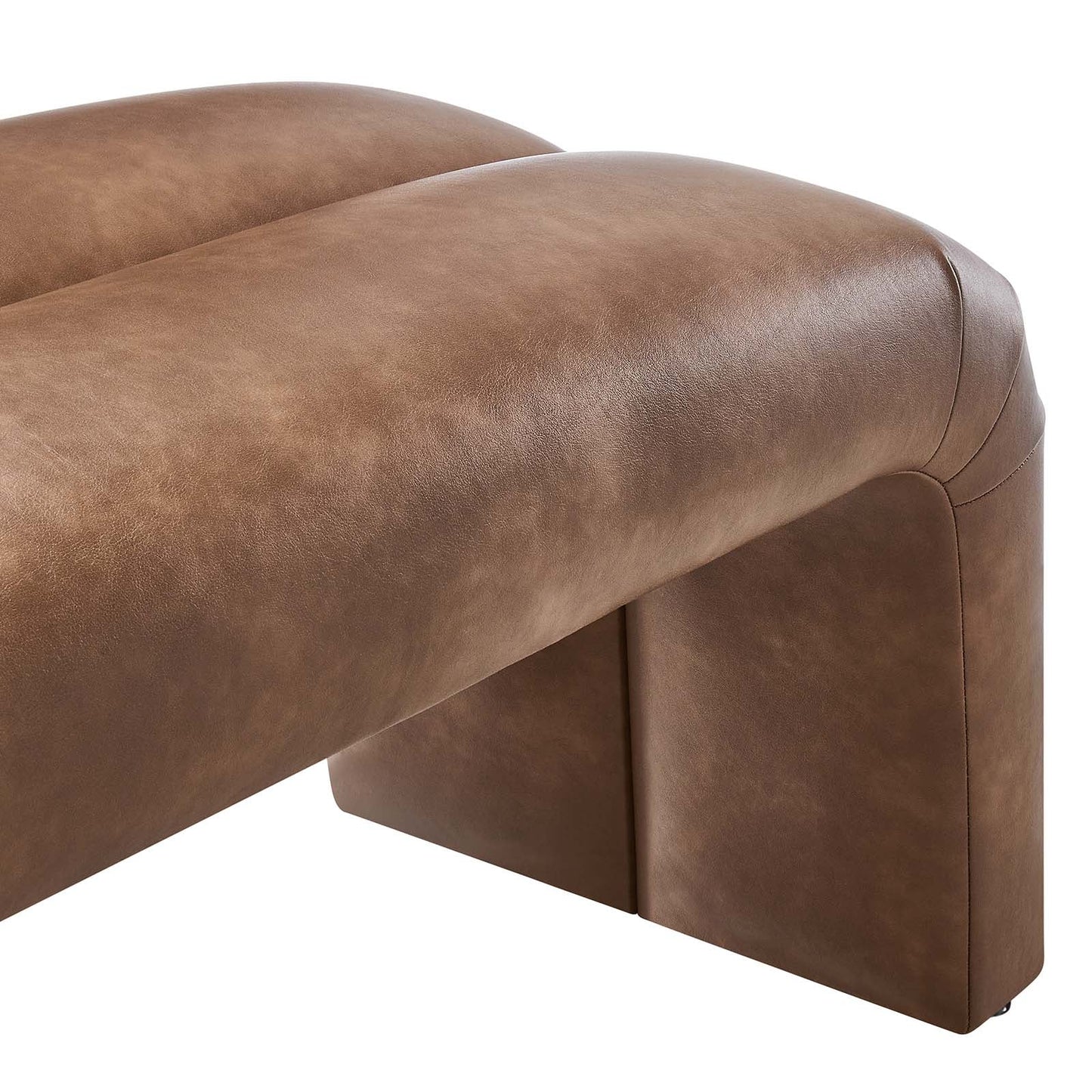 Anala Leather Accent Bench