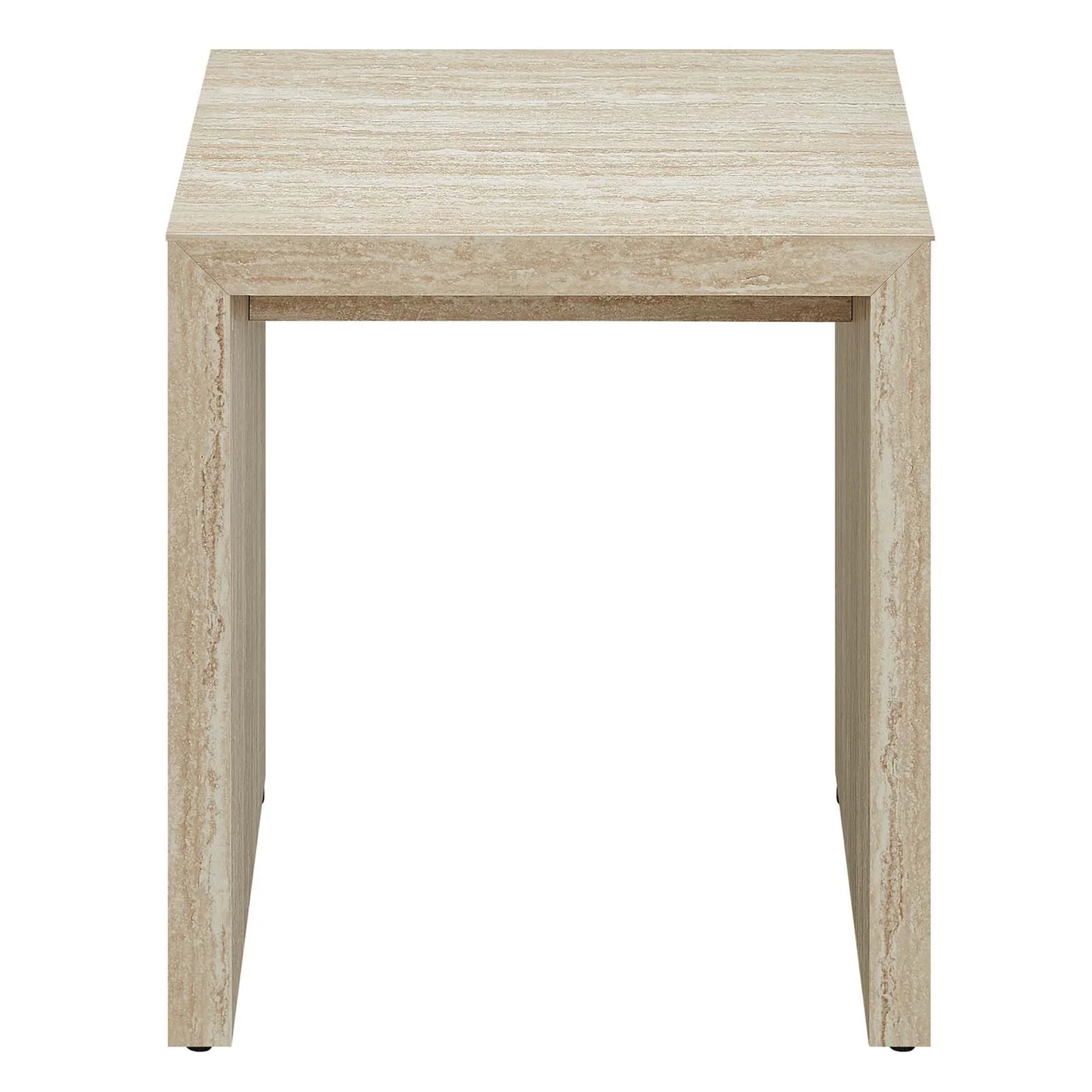 Mirella Faux Travertine Side Table