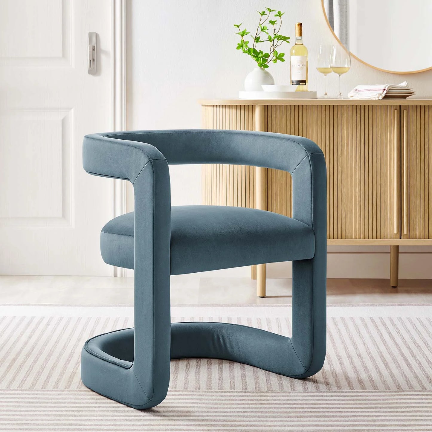 Amina Velvet Accent Chair