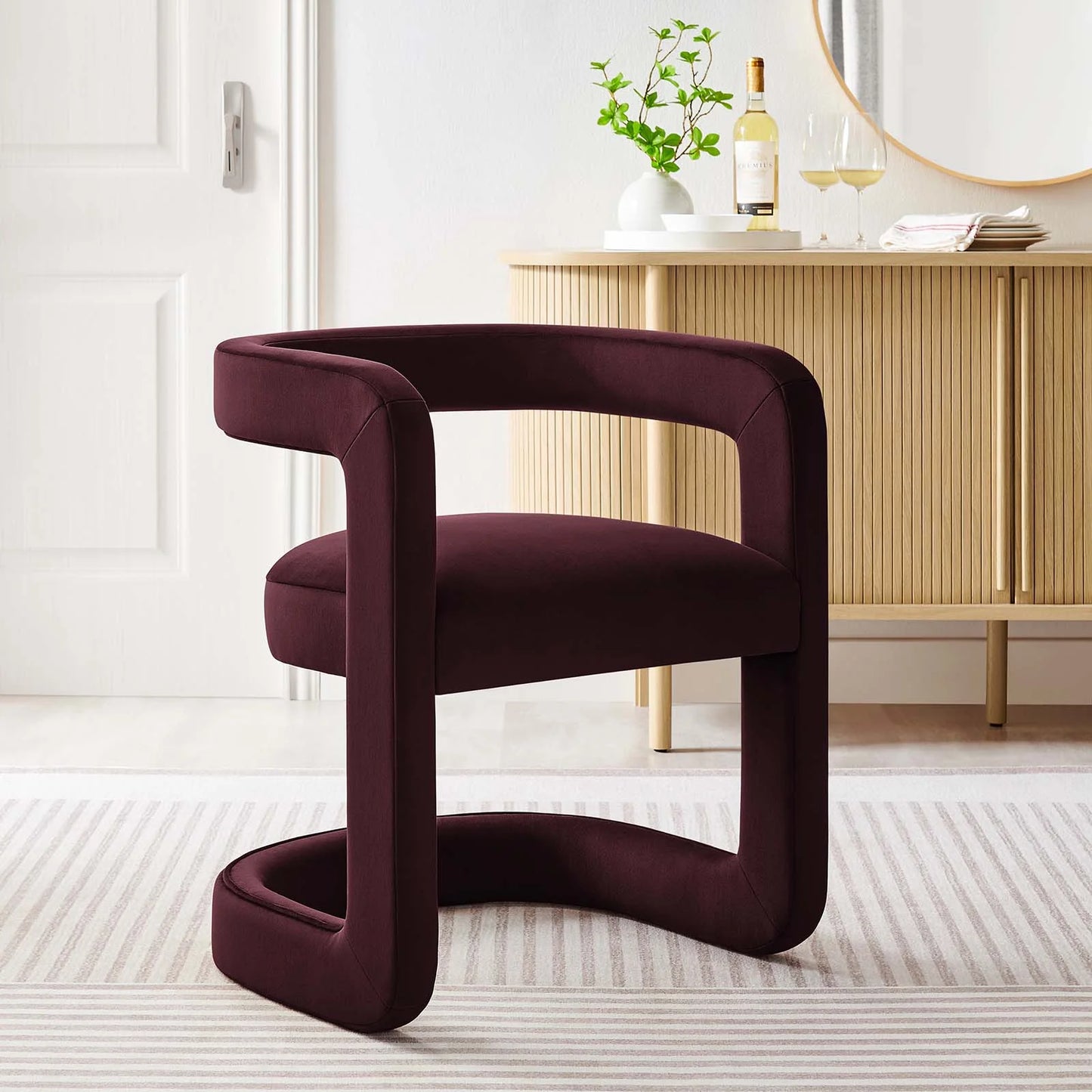 Amina Velvet Accent Chair